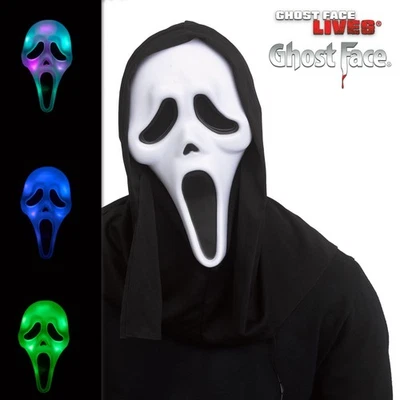 Ghost Face Color Change Mask Shroud Scream for Halloween Costume Adult - Image 1 of 4