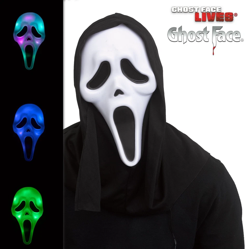 Ghost Face Color Change Mask Shroud Scream for Halloween Costume Adult - Image 1 of 4