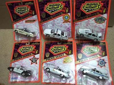 (20) COCHES DE POLICÍA FUNDIDOS A PRESIÓN ROAD CHAMPS Foto 1 de 4