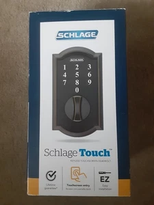 SCHLAGE TOUCH AGED BRONZE CAMELOT DEADBOLT BE375VCAM716 - Bild 1 von 3