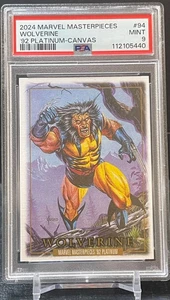 2024 Marvel Masterpieces Wolverine '92 lona platino PSA 9 como nuevo Pop 9 - Imagen 1 de 2