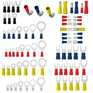 Kabelschuhe Ringkabelschuhe Flachstecker Rundstecker Hülsen Gabelkabelschuhe - Bild 1 von 8