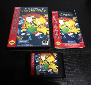 Simpsons: Bart's Nightmare (Sega Genesis, 1993) Cib Tested Working - Picture 1 of 13