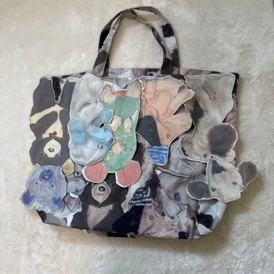 AHCAHCUM.muchacha 托特包棉质动物印花女式多色日本制造 — 第 1/4 张图片