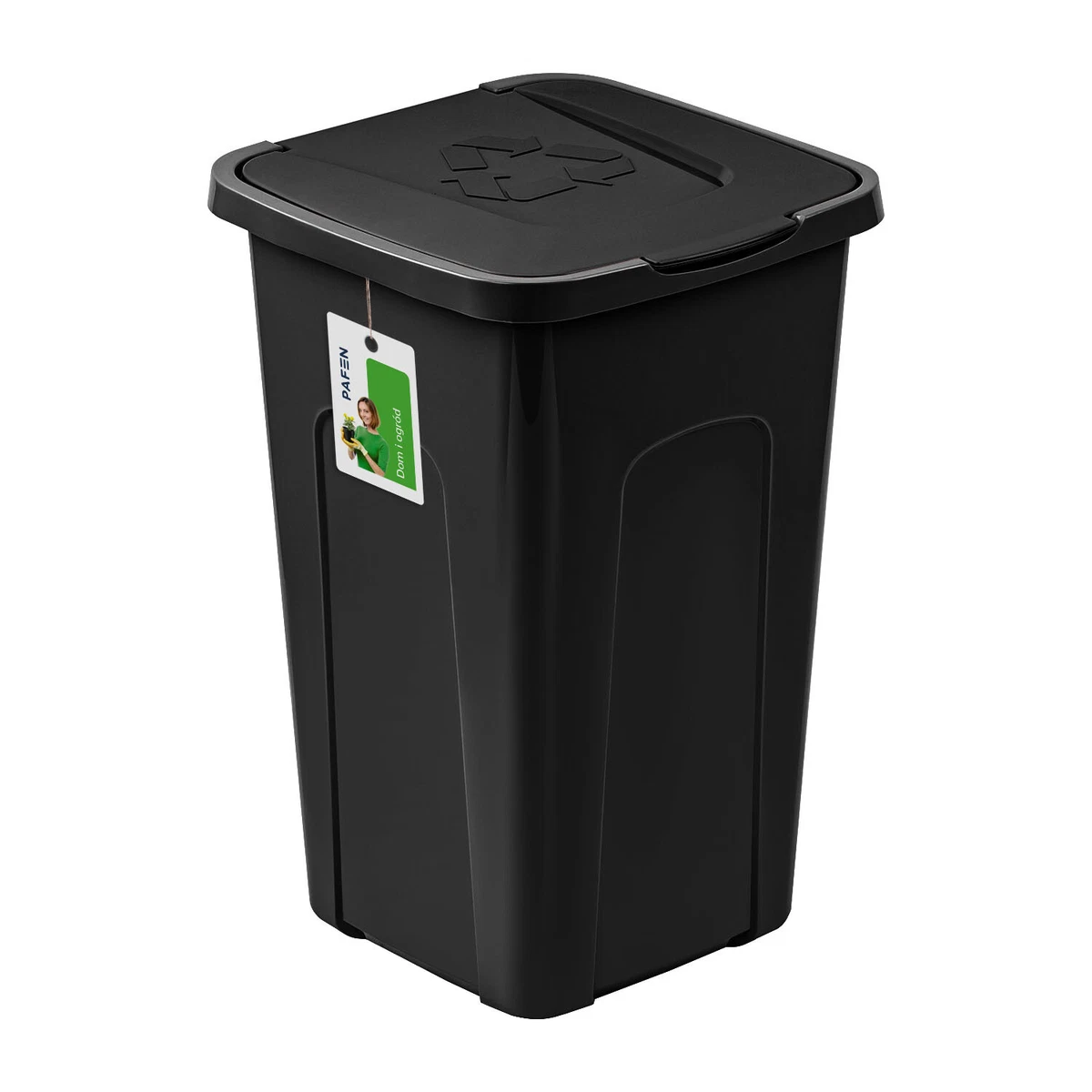 3er-Set Mülleimer Mit Schwingdeckel – 12,7 L, Schwarz/gold | Schlank Für Bad, Küche & Büro
