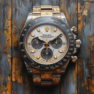 ⌚ Rolex Watch Art 🖼️ | 24x24"| Museum Giclée Print 🎨 | ✍️ 1/25 | COA 🧾 | V45 - Picture 1 of 7