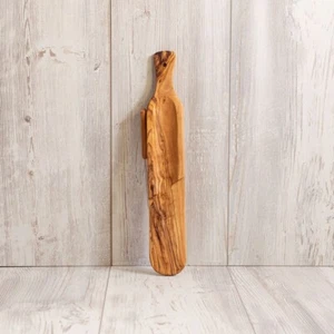 Taglia salame con coltello in legno di ulivo artigianale Made in Italy cm 45x9 - Picture 1 of 4