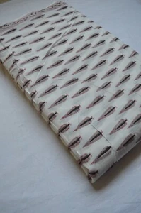 P_1451 Cotton Hand Block Floral Beautiful Craft Sewing Fabric 5 Yard - Picture 1 of 12