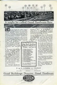 1924 Corbin Door Hardware Building Chicago Anuncio impreso Casi 100 años (3404) - Imagen 1 de 1