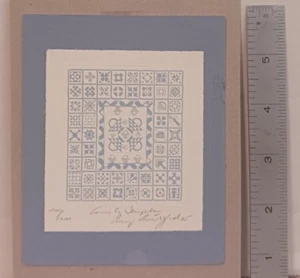 Trapunta Country Sampler di Mary Rutherford firmata numerata in rilievo arte SPEDIZIONE GRATUITA - Foto 1 di 2