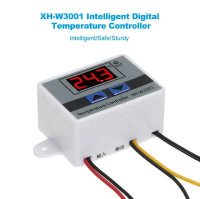 12V XH-W3001 Digital Microcomputer Temperature Controller with Sensor Probe - Image 1 of 4
