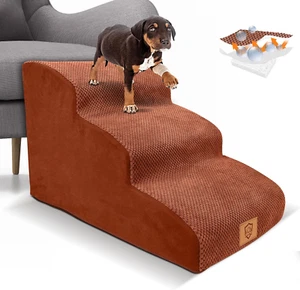 Dog Steps, 3 Step Foam Dog Stairs for Small or Large Dogs, Non-Slip Waterproof P - Picture 1 of 12