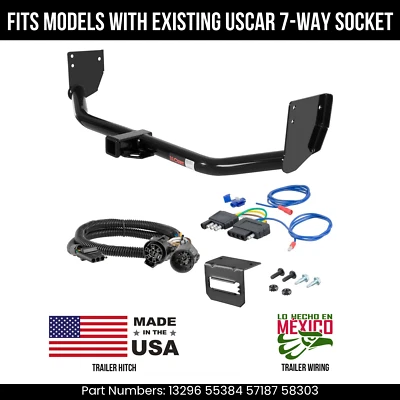 Enganche de remolque para Chrysler Aspen 07-09 con cableado de 5 pines apto para enchufe USCAR Curt 6 k Foto 1 de 4