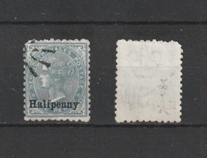 NEW SOUTH WALES 1891 QUEEN VICTORIA SURCHARGED HALFPENNY STAMP - Picture 1 of 1
