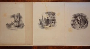 Incisione gravure antique print Lot Victor COINDRE 3 Lithographies XIXe - Imagen 1 de 4