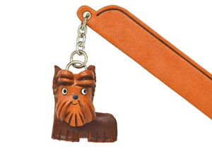 Yorkshire terrier Leather dog Charm Bookmarker *VANCA* Made in Japan #61767 - Picture 1 of 10