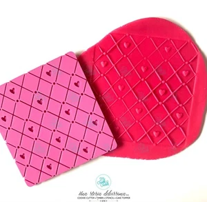 Texture Cuore Rombi Formine Biscotti Cookie Cutter (SOLO TEXTURE) - Picture 1 of 1