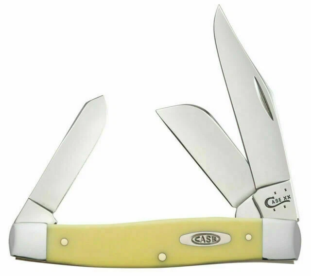Case 3 Blade Pocket Knife Large Stockman - Yellow