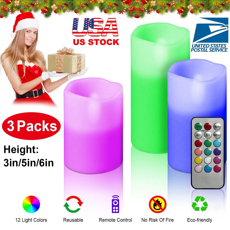Candles Ivory Color Flameless LED with Remote