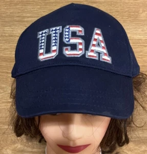 Gymboree Small Kids Adjustable Snap Back Blue USA Cap - Picture 1 of 6