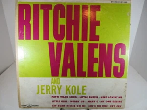 LP Record Ritchie Valens &Jerry Kole 1963 Crown CST 336 VG+ G+/VG - Picture 1 of 5