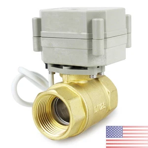 9-36VAC/DC 110-230V/AC 1/2" to 1-1/4" N.C Motorized Ball Valve, US Stock - Picture 1 of 8