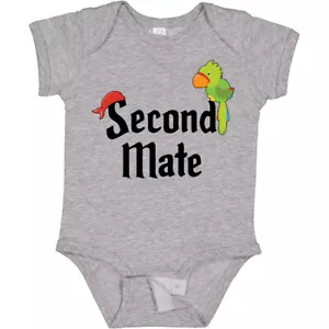 Inktastic Second Mate Pirate With Parrot And Bandanna Infant Creeper Pirates Day - Picture 1 of 7