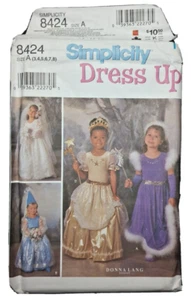 Simplicity 8424 Niña Disfraz Patrón de Costura Talla 3-8 Sobre Daños - Imagen 1 de 5