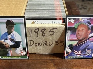 1985 Donruss MLB Complete 659 Card Set Clemens/Puckett/Gooden RC's Free Ship! - Picture 1 of 15