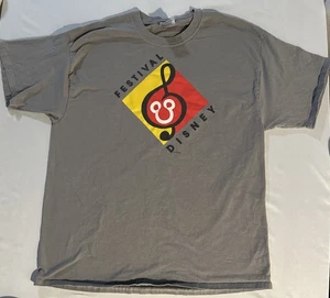 Disney Parks Festival Disney Event Team Cast Member Grey T-Shirt Size Men’s XL - Picture 1 of 5
