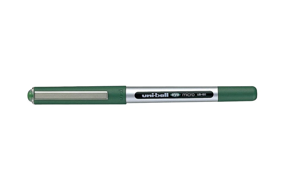 uni-ball EYE UB-150 GREEN MICRO 0.5mm TIP ROLLERBALL PEN