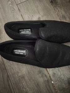 Carlo Morandi Mens Black 10.5 Memory Form - Picture 1 of 3