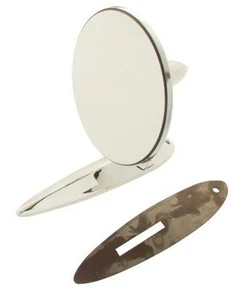 Exterior Mirror w/ Gasket, Each, Compatible with Chevy Passenger Car 1955-1957 - Picture 1 of 2