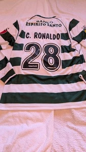 Cristiano Ronaldo Signed Sporting Lisbon Shirt Coa - Picture 1 of 6