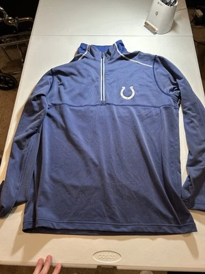 Indianapolis Colts, Blue Antigua Quarter Zip, Size Large - Image 1 of 4