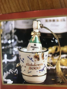 NEW Lenox Celebrate 2000 Millennium Ornament Korbel Champagne Bottle w/Box NOS - Picture 1 of 10