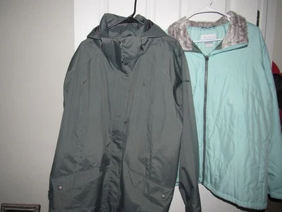 Nuevo sin etiquetas Nuevo COLUMBIA Interchange 3 en 1 Chaqueta Para Mujer 3X Chaqueta con Capucha Azul Foto 1 de 4