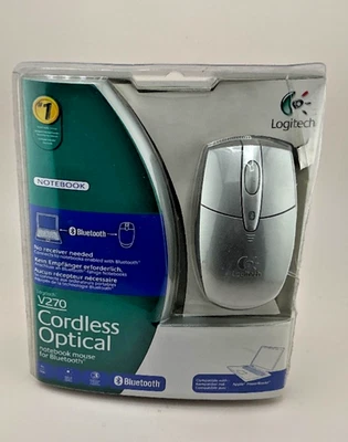 Logitech V270 Bluetooth Cordless Optical Mouse for Noteooks Dongle Free Box & CD - Image 1 of 2