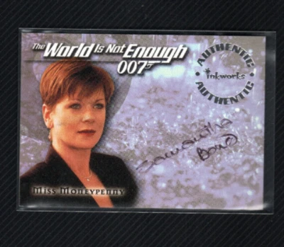 James Bond El mundo no es suficiente autógrafo A5 Samantha Bond como Miss Moneypenny Foto 1 de 4