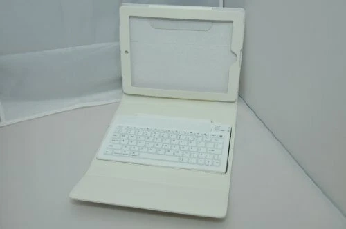 eWonder(R) iPad 2/3 беспроводной Bluetooth клавиатуры + синтетическая кожа чехол оранжевый. - Изображение 1 из 1