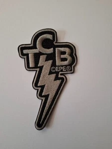 ELVIS TCB LIGHTENING BOLT PATCH MEMPHIS TENNESSEE SEW - IRON ON PATCH NEW 10cm - Picture 1 of 1