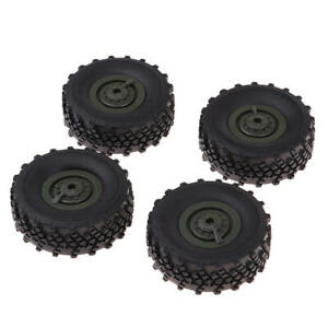 4pcs Rubber Tire Tyres with Wheels for WPL 1/16 Scale  Truck Spare Parts