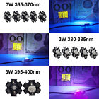 3W UV High Power LED 365nm 380nm 395nm LED Plurple światło Żarówki ultrafioletowe Lampa