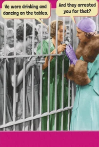 Arrested for Drinking and Dancing Feminine Funny Birthday Card for Her - Picture 1 of 2