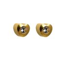 Crystal Stud Earrings  24Ct Gold Plated  Ear Piercing Studs Earrings  Sterile