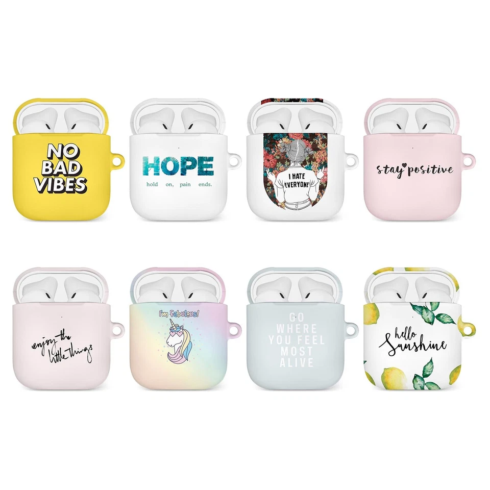 CASE FOR AIRPODS 1 2 3 PRO COVER HARD SHELL INSPIRATIONAL QUOTE - Image 1 of 1