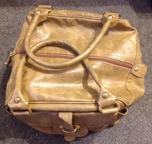 Handbag Brown Bag Shoulder Medium Travel Weekend Tan Topshop - Picture 1 of 8