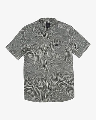 Camisa RVCA Para Hombre S/S Botón VA WEAVE - VAN - Mediana - Nueva con Etiquetas - ÚLTIMA Foto 1 de 3