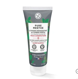 Yves Rocher face Pore Clearing Charcoal Mask - Pure Menthe 75ml/2.5 fl.oz New - Picture 1 of 4