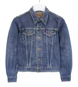 LEVI's Jacket Girl's SMALL Denim Chest Pockets Faded Long Sleeve - Picture 1 of 9